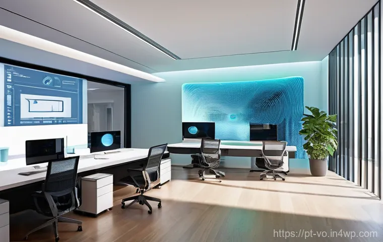 감각확장 기술과 공간 디자인의 융합 - **Prompt 1: A Smart Home Adapting to Well-being**
    "A cozy, modern living room at dusk, bathed in...
