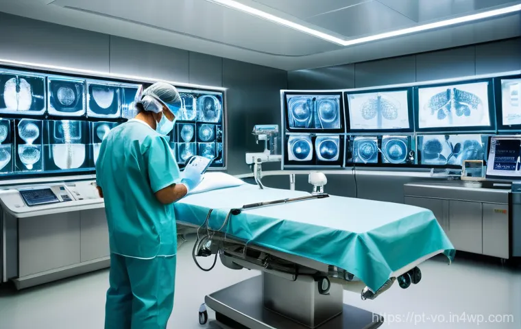 감각확장 기술의 산업별 적용 현황 - **Prompt:** A futuristic operating room in a modern hospital, possibly located in Lisbon, Portugal. ...