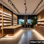 Home 21 감각확장 기술을 통한 브랜드 경험 혁신 - A stylish, modern boutique interior in São Paulo, Brazil, designed as a multisensory space with warm...